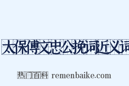 太保傅文忠公挽词近义词是什么意思的图片